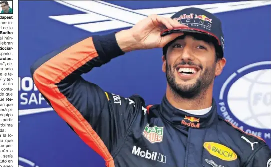  ??  ?? EL FICHAJE. Daniel Ricciardo deja Red Bull, con quien ha ganado siete grandes premios, para pilotar en Renault desde la temporada 2019.