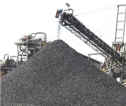  ??  ?? The company has accumulate­d a coal stockpile of about 345 000 tonnes