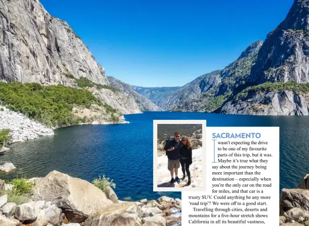  ??  ?? Above: Hetch Hetchy Reservoir in Yosemite National Park. Right: the quaint and cosy Tamarack Lodge. Below: the incredible Half Dome rock formation