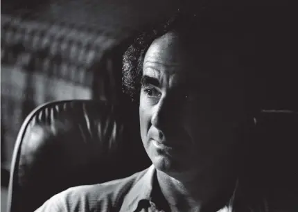  ??  ?? Philip Roth, Warren, Connecticu­t, 1979; photograph by Dominique Nabokov