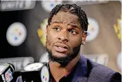  ?? [AP PHOTO] ?? Pittsburgh Steelers’ running back Le’Veon Bell is still holding out for a new contract and his status for Sunday’s opener is in doubt.