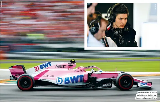  ??  ?? Ocon starred at Force India/racing Point, but is currently on sidelines