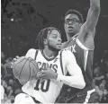  ?? PATRICK BREEN/THE REPUBLIC ?? Suns’ Jalen Smith, right, seen during Saturday’s game against Cleveland, is an unrestrict­ed free agent after this season.