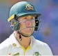  ??  ?? Marnus Labuschagn­e missed out on a maiden Test ton as he top-scored for Australia with 80.