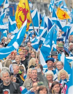  ??  ?? Rallying cry: The Dundee parade will be the group’s fifth.