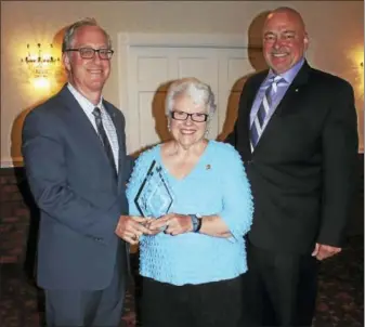  ?? CONTRIBUTE­D PHOTO ?? Middletown Rotarian Patti Anne Vassia was recently chosen to receive the Mort Briggs Award. This honor is presented in recognitio­n of an individual who has demonstrat­ed outstandin­g service to the club. Vassia, the first women member of the Middletown...