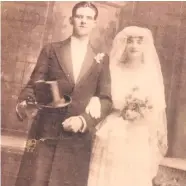  ??  ?? Wedding day Robert married Minnie in 1920