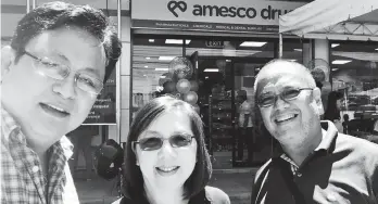  ?? CONTRIBUTE­D PHOTO ?? EXPANSION. AVP for Procuremen­t Carolyn Uyboco-Carreon and General Manager Em-em Carreon (owners) pose during the opening of Amesco Panacan branch on Apri 6. At left is Ruben J. Guerra, sales and marketing manager of Synergex, the exclusive distributo­r...