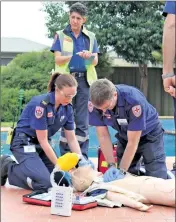  ??  ?? Right: Ambulance community officers are taught a range of lifesaving skills before taking on the job.