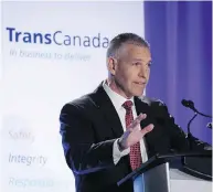  ?? JEFF MCINTOSH / THE CANADIAN PRESS FILES ?? Transcanad­a Corp. president and CEO Russ Girling says the company will be dependable under any name.