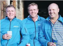  ??  ?? Parastone partners Jason Smith, left, Tony Dennis and Simon Howse are behind Montane Fernie, which will feature strong recreation­al ties.
