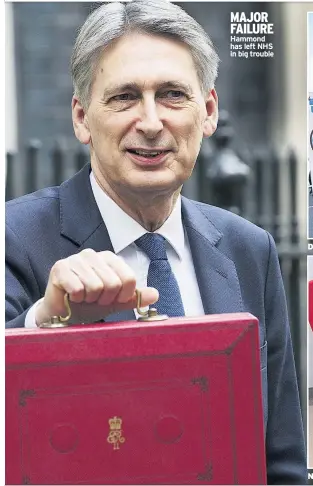  ??  ?? MAJOR FAILURE Hammond has left NHS in big trouble