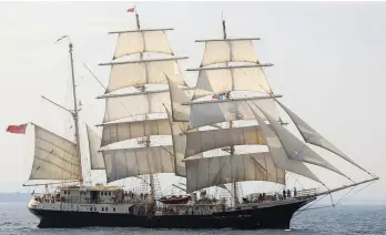  ??  ?? UNIMPAIRED ADVENTURE: The Tenacious is a modern British wooden sail training ship, specially designed in the 1990s to accommodat­e anyone over 16 with a disability.