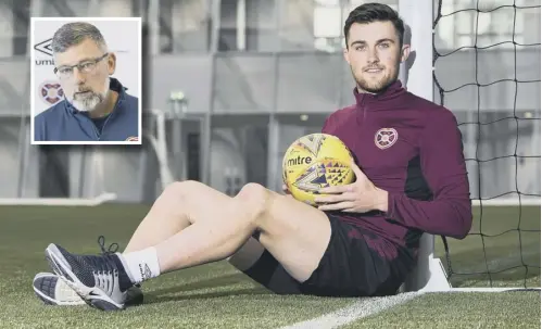  ??  ?? Having gained senior experience at a young age, Hearts defender John Souttar is keen to keep learning under Craig Levein, inset.