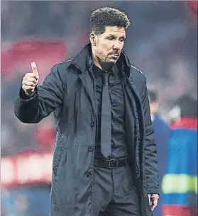  ?? FOTO: GETTY ?? Diego Pablo Simeone no pudo acabar el partido ante el Sevilla en Copa