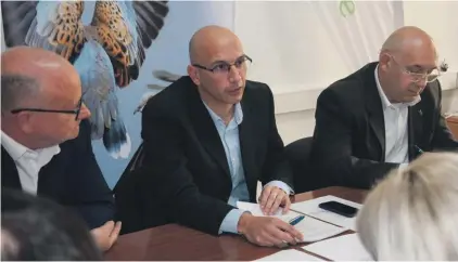  ??  ?? (From left to right) BirdLife Malta Secretary General Saviour Balzan, CEO Mark Sultana and President Darryl Grima.