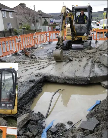  ??  ?? Work under way at Bentley Park, left, and the Vevay Road, above, on Sunday morning.