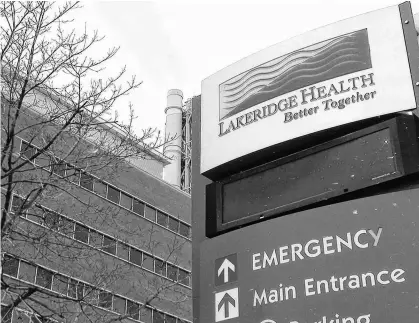  ?? POSTMEDIA NEWS ?? The former employee alleged that Lakeridge Health did not properly explain the disciplina­ry consequenc­es of its COVID policy, the decision said.