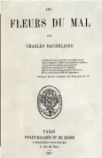  ??  ?? PORTADA DE LA PRIMERA EDICIÓN DE LAS FLORES DEL MAL, DE BAUDELAIRE.