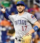  ??  ?? Kris Bryant, des Cubs de Chicago, domine le scrutin en vue du match des étoiles parmi les joueurs de troisième but de la Ligue nationale.