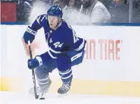  ?? STEVE RUSSELL/TORONTO STAR ?? If the Leafs are considerin­g a captain, Morgan Rielly might be their best spokesman. Of course, they could go without the C.