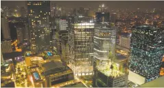  ??  ?? Actual Photograph of the Arthaland Century Pacific Tower, the company’s iconic LEED Platinum office address in BGC.