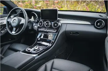  ?? NICK TRAGIANIS/DRIVING.CA ?? The 2018 Mercedes-Benz C300’s interior materials and overall quality are top-notch, with the tech you’d expect in this segment, says Nick Tragianis.