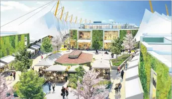  ??  ?? Artist’s impression­s of the planned expansion to Ashford Designer Outlet.