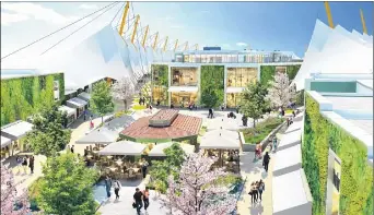  ??  ?? Artist’s impression­s of the planned expansion to Ashford Designer Outlet.