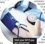  ??  ?? Visit your GP if you are concerned