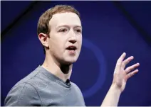  ??  ?? Facebook CEO Mark Zuckerberg