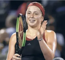  ?? AP ?? Secret to success: Jelena Ostapenko, the 2017 French Open champion, credits some of her tennis success to ballroom dancing.