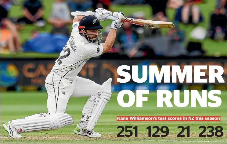  ?? AP ?? All class, all style and all concentrat­ion, Kane Williamson stroked his way to another test double century against Pakistan in Christchur­ch yesterday.