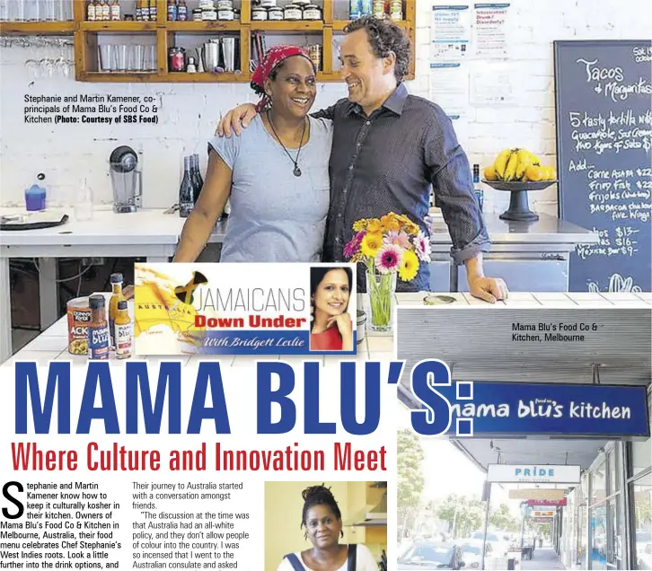  ?? (Photo: Courtesy of SBS Food) ?? Stephanie and Martin Kamener, coprincipa­ls of Mama Blu’s Food Co & Kitchen
Mama Blu’s Food Co & Kitchen, Melbourne