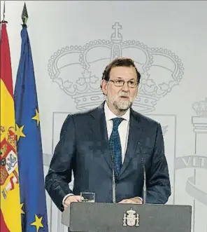  ?? DANI DUCH ?? El presidente Mariano Rajoy, el pasado jueves en la Moncloa