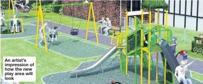  ??  ?? An artist’s impression of how the new play area will look