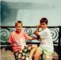  ??  ?? Glen, right, and brother Doug on a family trip to Niagara Falls in 1991, when Glen was 10.