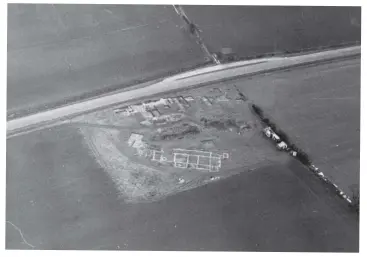  ?? ?? Aerial view of the Chilgrove I villa excavation site