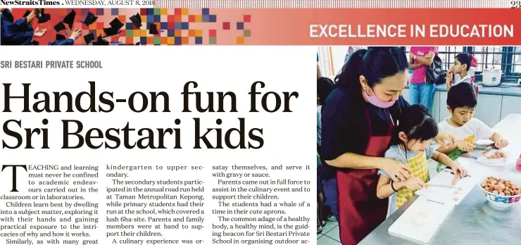  ??  ?? The children had a hands-on experience of making sandwiches, fruit satay, macaroni carbonara, spaghetti and their favourite — marshmallo­ws with chocolate toppings.