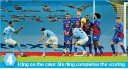  ??  ?? 4
Icing on the cake: Sterling completes the scoring
