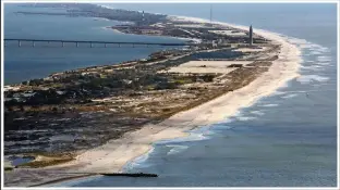  ?? (File Photo/AP/Mark Lennihan) ?? Robert Moses State Park is seen Jan. 18, 2013, on Fire Island. The SS Savannah wrecked in 1821 off Fire Island.