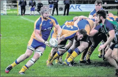  ??  ?? Ricky Wickwar playing for Market Bosworth RFC