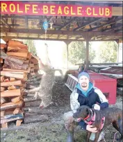  ?? Photo submitted ?? Paul Constanzo with his well-earned coyote and Plott hound Annie Cujo.