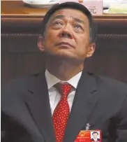  ?? AP/LAPRESSE ?? Silurato. Bo Xilai, ex capo del partito comunista a Chongqing