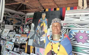  ??  ?? DR ESTHER Mahlangu, 82, exemplifie­s what can be achieved by embracing your heritage. Mahlangu is known all over the world as the South African artist from the Ndebele nation who uses her contempora­ry painting style to represent amaNdebele.