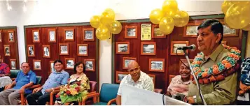  ?? Sampras Anand ?? Minister for Sugar and Multi-Ethnic Affairs Charan Jeath Singh, while addressing members of the Labasa Ratepayers Associatio­n and the Labasa Chamber of Commerce and Industries during his welcoming ceremony at the Grand Eastern Hotel in Labasa on January 11, 2023 Photo: