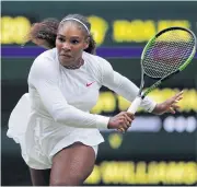  ?? REUTERS ?? Serena Williams in action during her second round match against Viktoriya Tomova. The American won 6-1, 6-4.