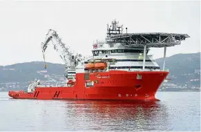  ??  ?? All fired up: ‘ Seabed Constructo­r’ will continue the search for the ill-fated plane.