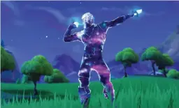  ??  ?? The exclusive Galaxy outfit for Fortnite on Android.