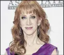  ?? RICHARD SHOTWELL / INVISION ?? Kathy Griffin’s video holding what was meant to look like President Donald Trump’s severed head has resulted in a lost endorsemen­t and canceled show.
